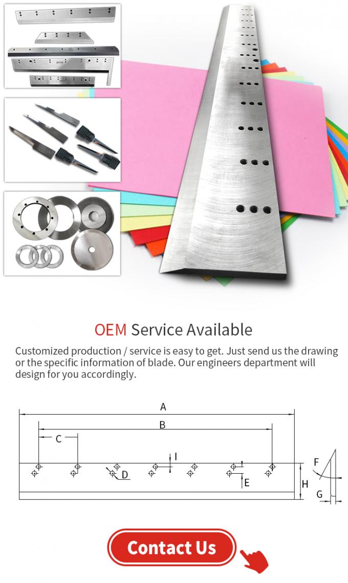 قطب یا سفارشی کاغذ گيلوتين ماشین برش تیغه کاغذ برش چاقو 7