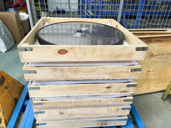 اتوماسیون 610mm دایره ای گرد چوب می دید چاقو هسته ای قطعات تیغه برای برش و برش کاغذ بافت 0