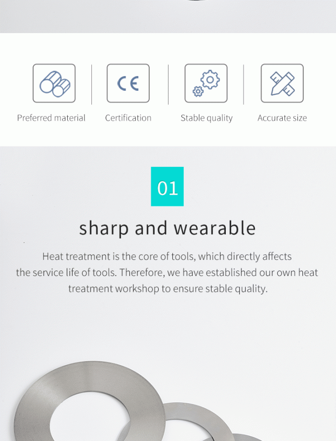 برش دقیق 130 میلی متری نوار رول کاغذ صنعتی ماشین برش چاقو تیغه دایره ای چاقو برش 0