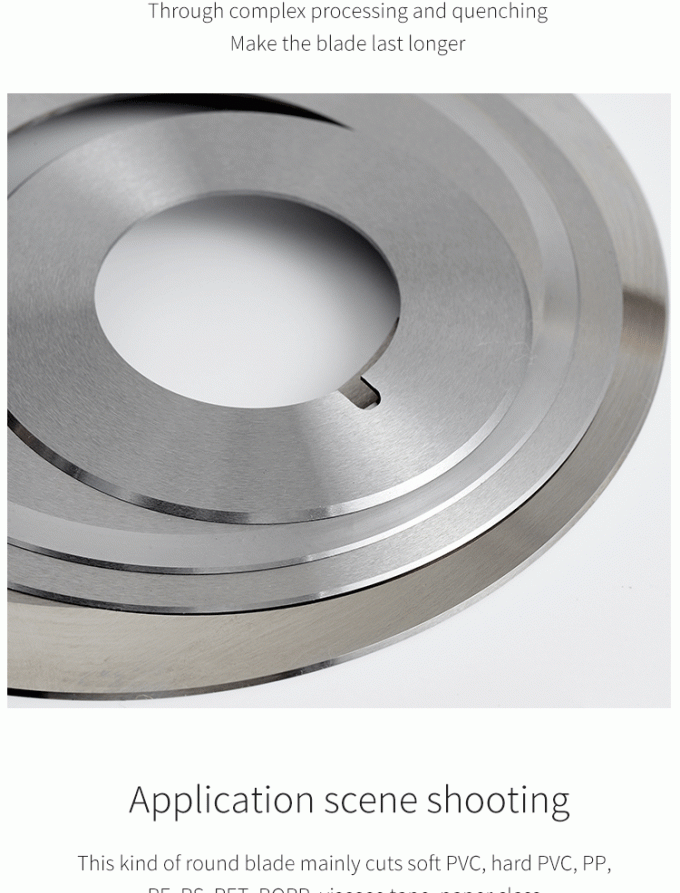 برش دقیق 130 میلی متری نوار رول کاغذ صنعتی ماشین برش چاقو تیغه دایره ای چاقو برش 7